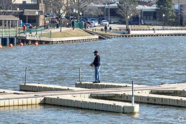 Fishing is common in Lake George because the fish are always biting.