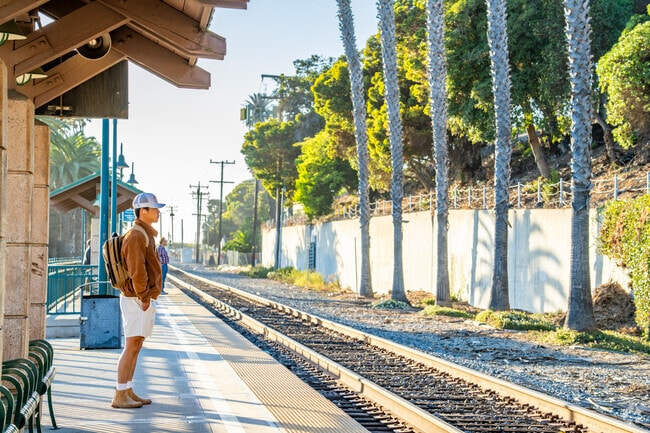 Locals commute to Santa Barbara or Los Angeles via the Amtrak Station near Ventura's coast.