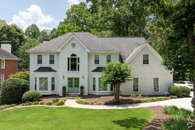 Beautiful front yard landscaping is common in most homes in Wexford.