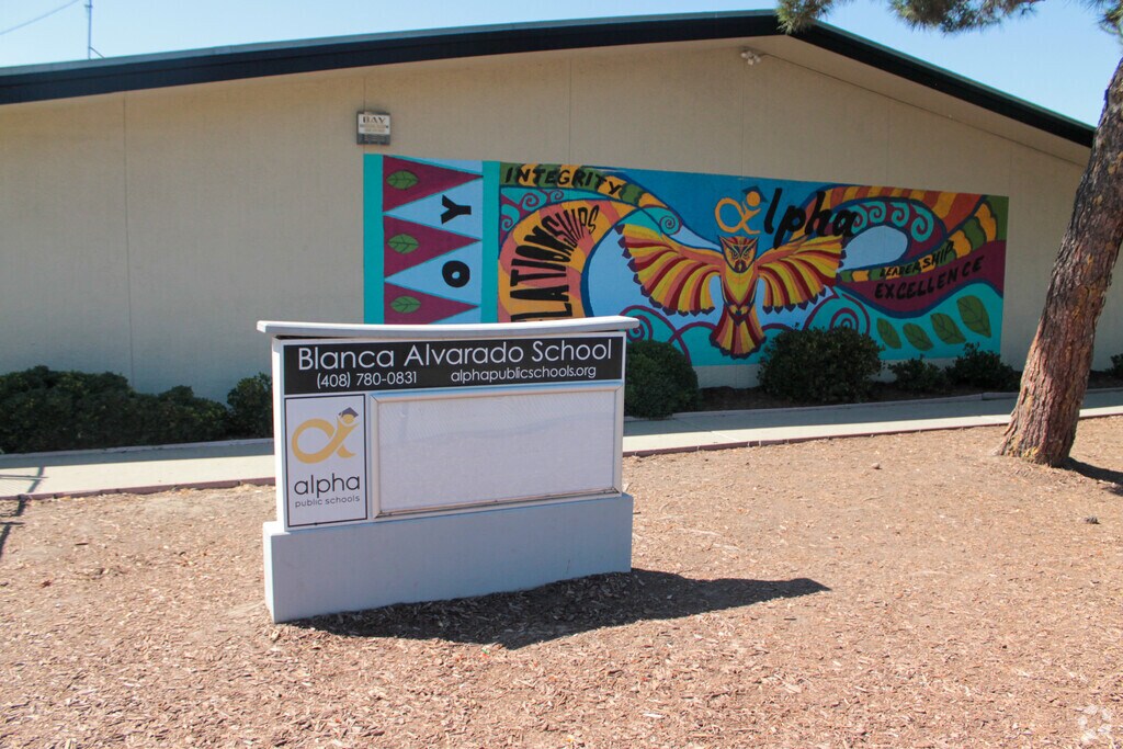 Alpha: Blanca Alvarado School is located in the Overfelt neighborhood of San Jose.
