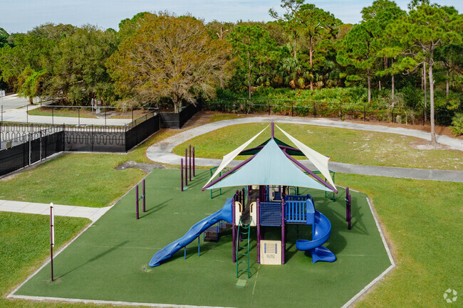 Students at beacon cove can enjoy a covered playground.