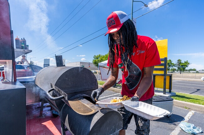 Up the Street BBQ serves delicious food right off the grill at River Oaks Shopping Center in Parkway.