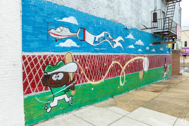 Admire the colorful mural that brightens Easterwood.