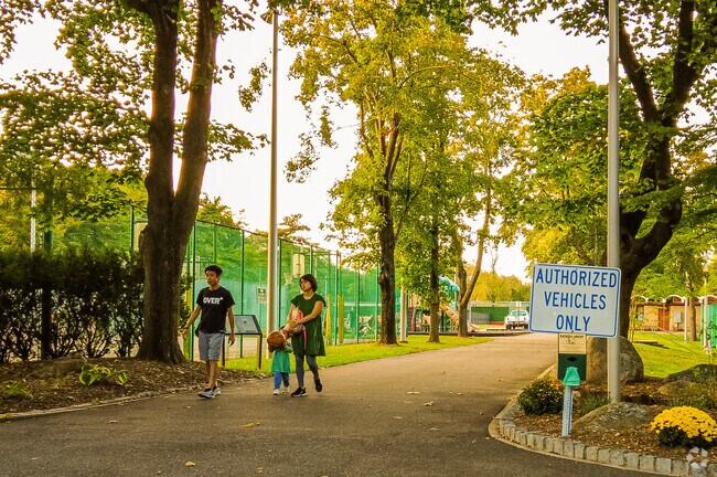 Whitney Pond Park is a great place for family activity in the evening