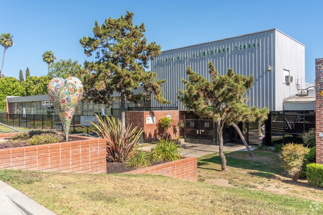Striking art at the frontage of Golden Hill Elementary showcases the school's commitment.