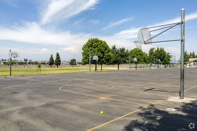 Students can play basketball at Fugman Elementary School in Fresno.