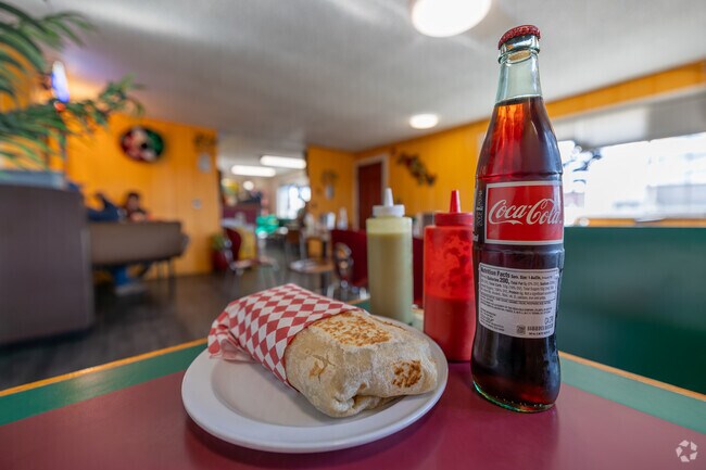 A hearty meal and classic Coke await at Comedor Mary’s in Basin City.