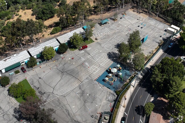 The sports zone at Roscomare Road Elementary consist of a trach and playground in Bel Air.