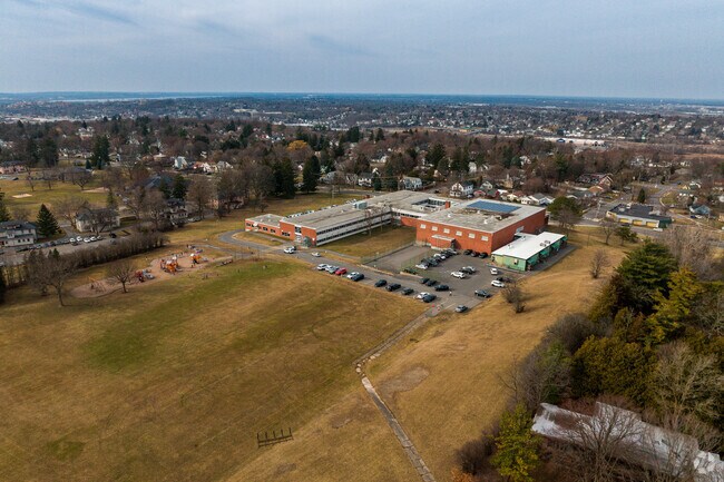 Hurlbut W Smith School in DeWitt has a large open field for activities.