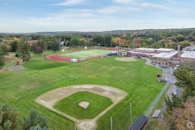 Northbridge Middle School has a baseball and football field that is shared with the high school.