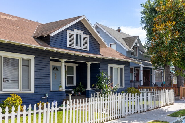 Traditional homes completed by white picket fences are scattered throughout Willmore.
