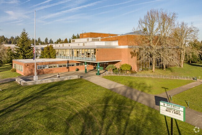 Ida B. Wells School in South Portland, Oregon serves local students.