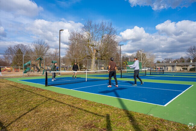 Northside residents can play pickle ball on one of the many courts at Lakeside Park.