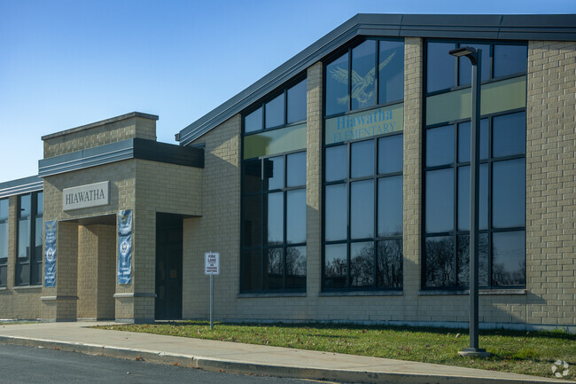 Hiawatha High School is a shared building with the Hiawatha Elementary.