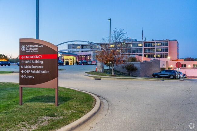 20 mins East of North Utica, OSF Saint Elizabeth Medical Center is a 97-bed hospital that has provided care since 1895.