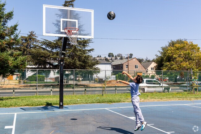 Basketball courts are available for all ages at Verdese Carter Park.