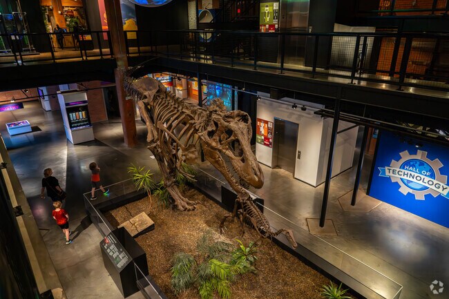 Telfair's little ones love the dinosaur exhibit.