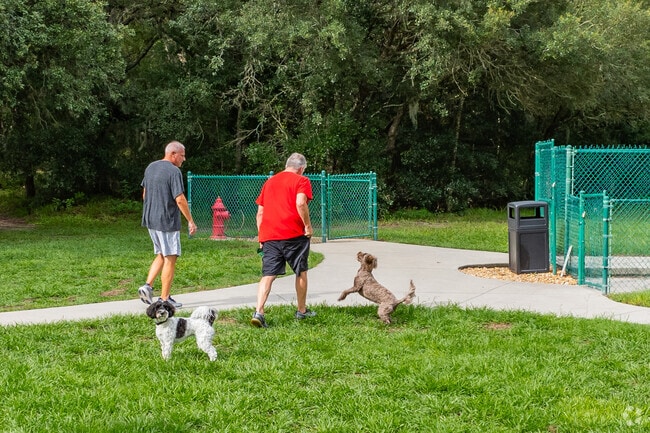 Residents go to the dog park in the Villages of Citrus Hills to let their four-legged friends out.