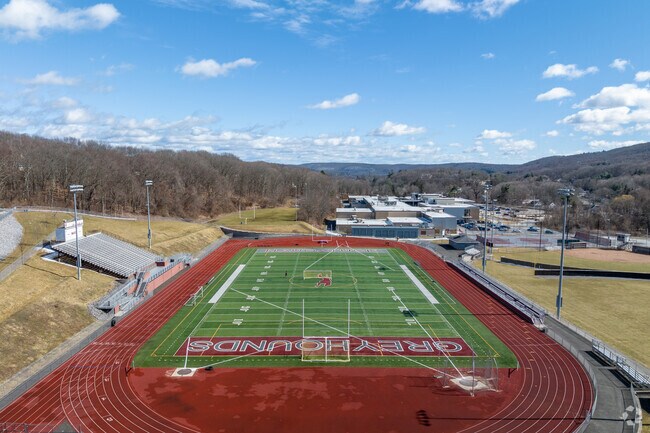 Naugatuck High School features a well-maintained field and track for its students.