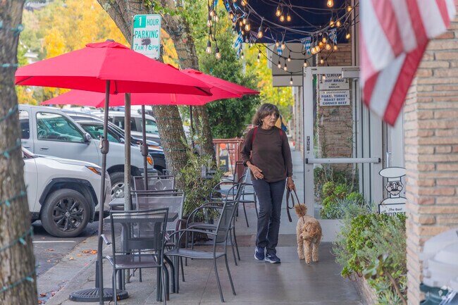 Central Orinda's main strip is lined with great shopping and open air dining.