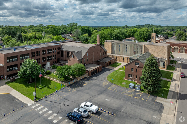 Immaculate Conception Catholic School sits adjacent to the church.