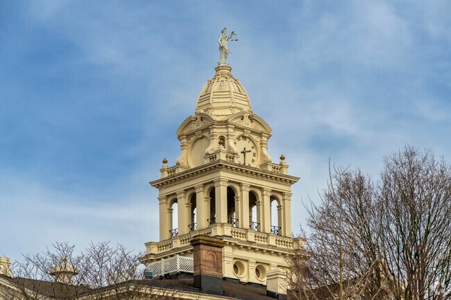 The tower in the Ionia County Courthouse can be seen from all over Ionia.