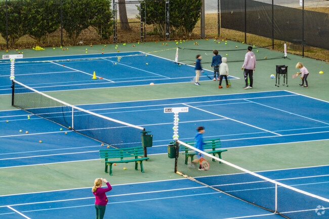 The Dekalb Tennis Center at Mason Mill Park offers youth programs and open courts.