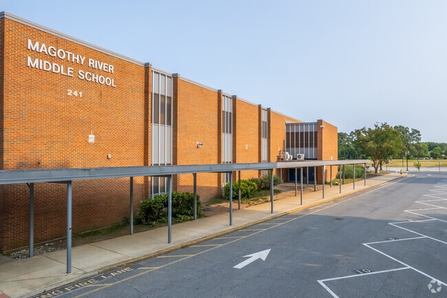 Magothy River Middle School entrance.
