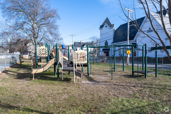 Let your kids explore the playground at Huntington Elementary School in Brockton.