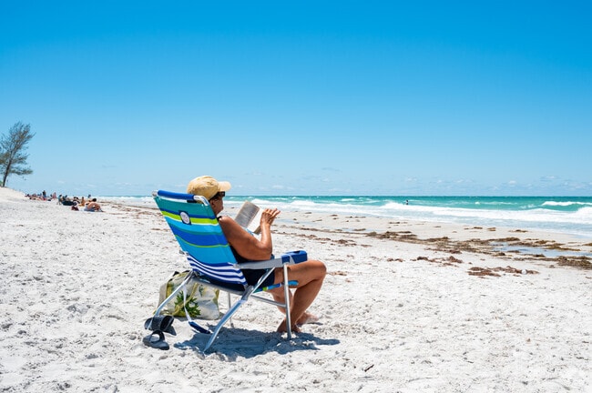 White sand beaches at Belleair Beach offer ideal conditions for sunbathing and quiet leisure.