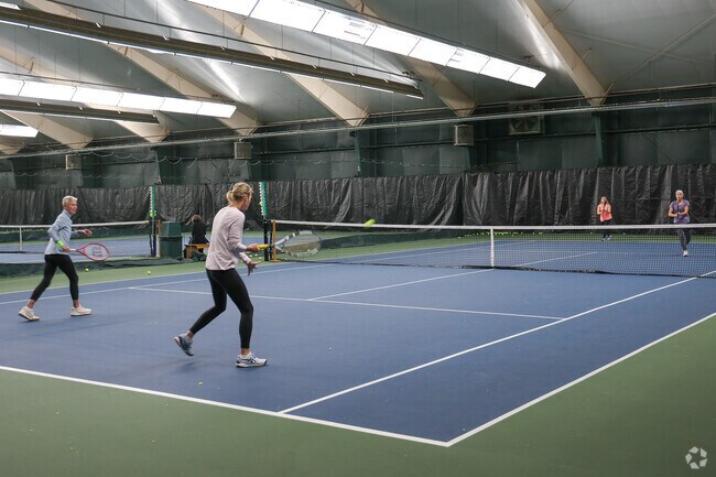 Stone Meadows athletes show off their moves at nearby Powless Tennis Center.