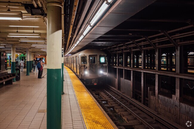 The 6 train at Astor Place offers convenient access to both ends of Manhattan.
