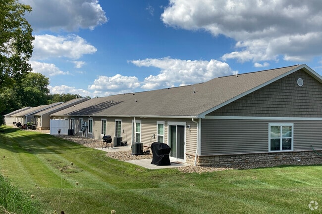 Ranch-style homes in Stow feature cozy patios and compact, easy-to-maintain yards.