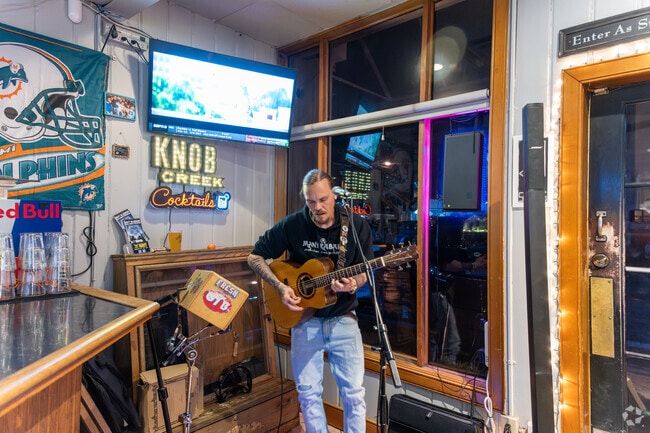 You can hang out and listen to live music at The Speakeasy Tavern in Greensboro.