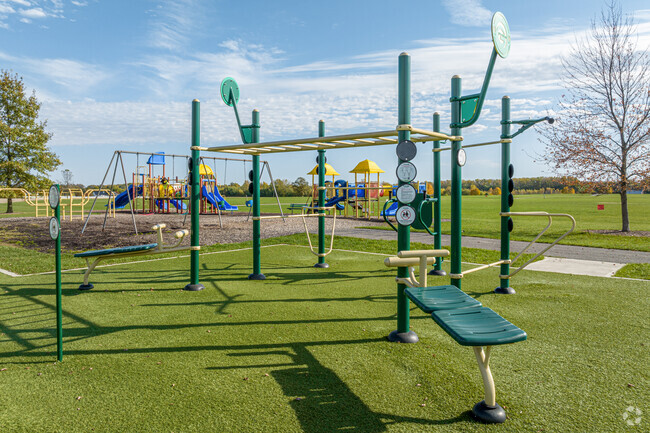 Kreager Park offers outdoor exercise equipment to the residents of Summit Ridge.