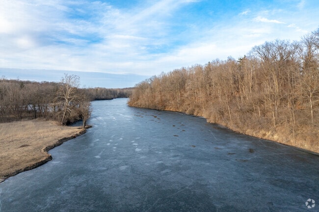 Kickapoo State Recreation Area river freezes in the winter time.