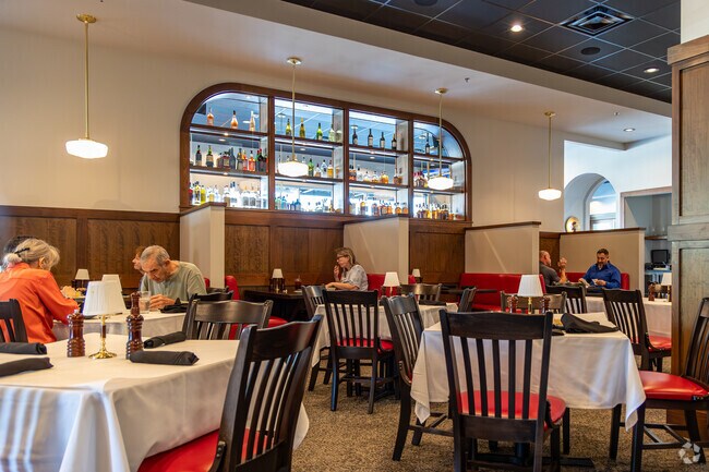 Amerigo Italian Restaurant offers a bright and welcoming interior.