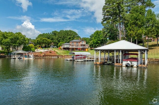 Many of the waterfront homes of Northlakes offer private docks and lake access.