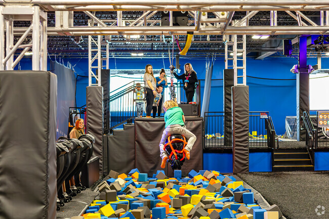 Sky Zone in Chevrolet has 15,000+ square feet of connected trampolines for all ages to enjoy.