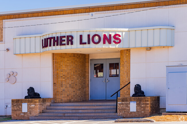 Here is the main entrance of Luther Middle School