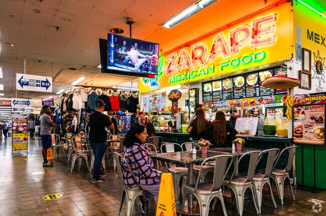 Grab a bite amid your shopping at Zarape Mexican Food in the Pomona East neighborhood of Pomona.