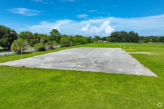 Basketball courts at Johnson Middle School.