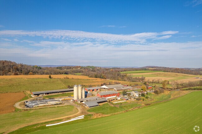 Large scale farms can also be found in the rolling hills of North Heidelberg.
