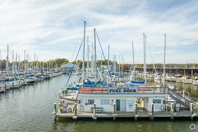 Full Dock in Galesville has gas stations for boats.