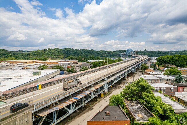 The McKees Rocks bridge is the longest bridge in the area.