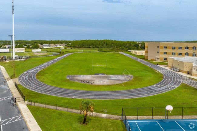 Students at Rushe Middle School can compete in track and field events in Land O Lakes.