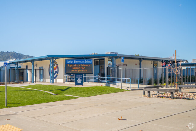 The Donlon Elementary School is affiliated with the Pleasanton Unified School District.