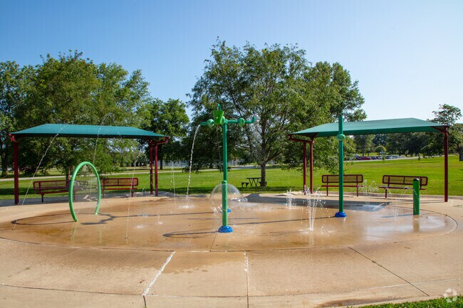 Shoaff Park Playground and SplashPad water playground in North Fort Wayne.