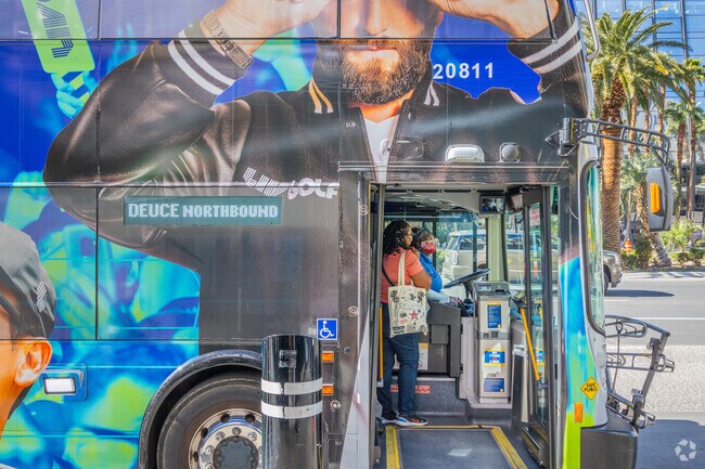 Public Transportation is found throughout the nearby strip that neighbors Meadows Village.