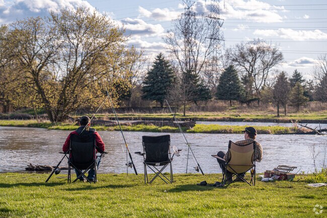Fishermen enjoy golden hour at Isle a la Cache Preserve near Wespark.